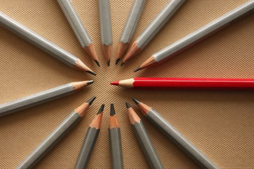 Pencil arranged in circle