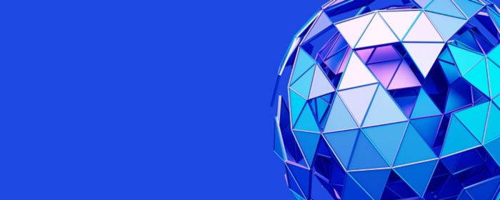 spherical-glass-made-of-blue-triangles