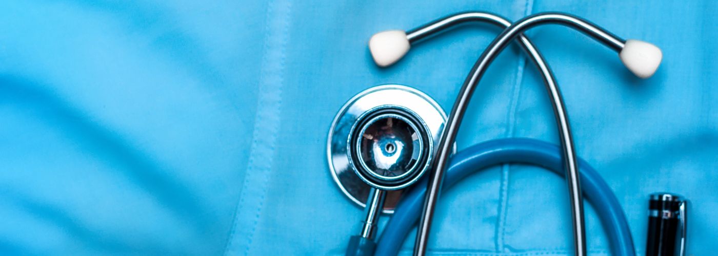 Stethoscope in a doctor's pocket