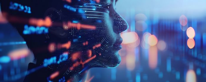 人の頭に各種情報が集約されていくAIのイメージ