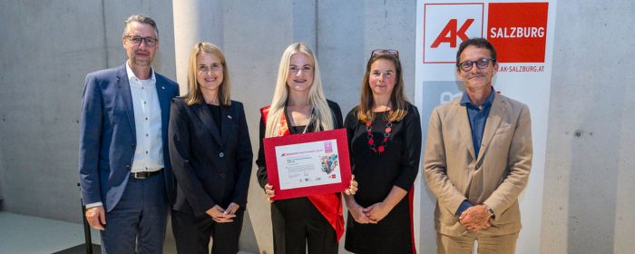 Tanja bei der Verleihung des AK-Wissenschaftspreises - Copyright: © wildbild | Herbert Rohrer