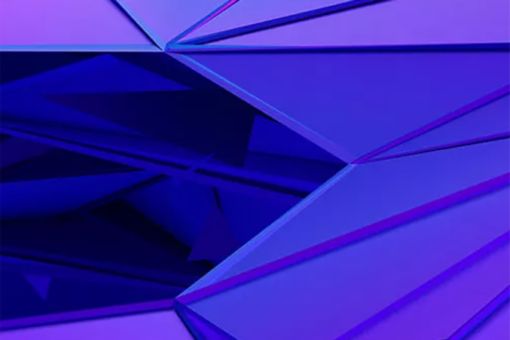 Blue and Purple glass triangle