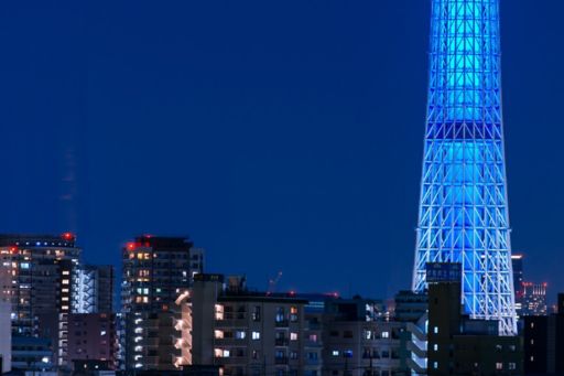 Tokyo blue glass building