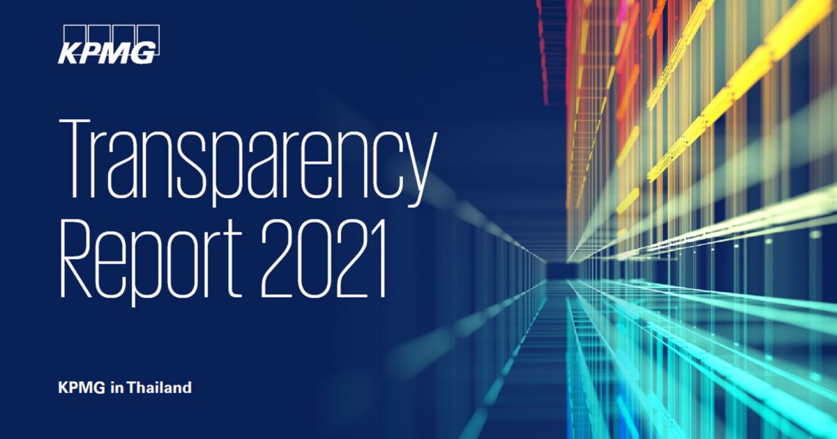 Kpmg In Thailand Transparency Report 2021 Kpmg Thailand