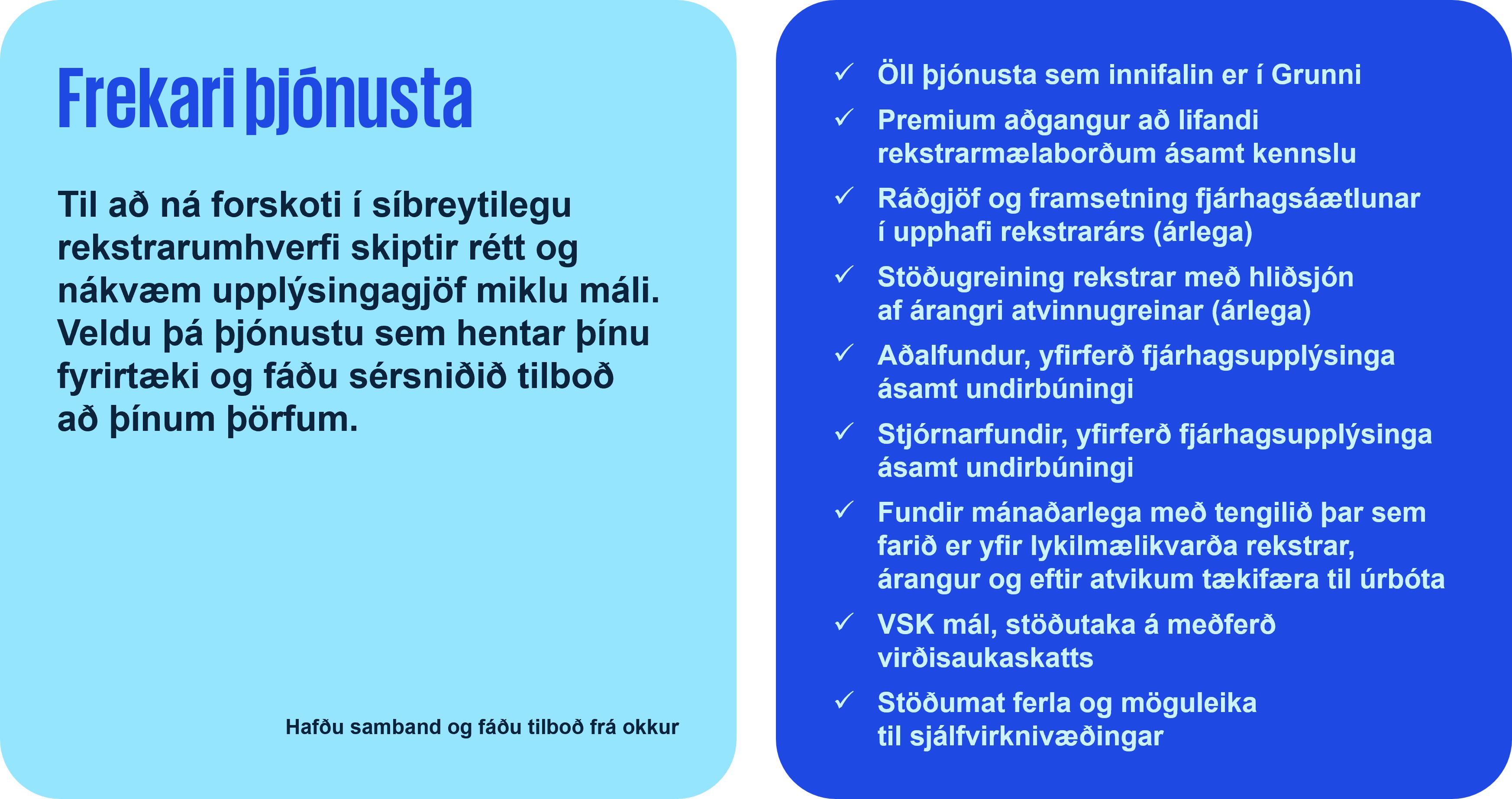 Viðbótarþjónusta Veltu fjármálaumsjónar KPMG