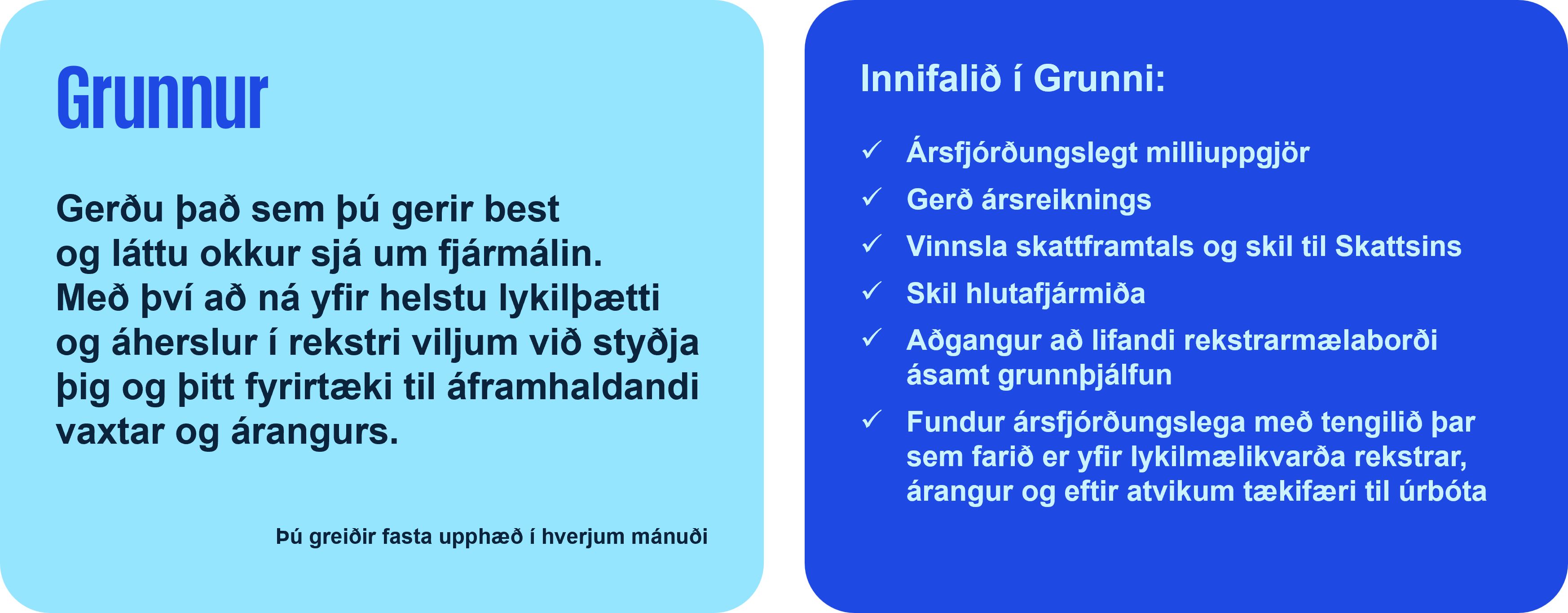 Grunnþjónusta Veltu fjármálaumsjónar KPMG