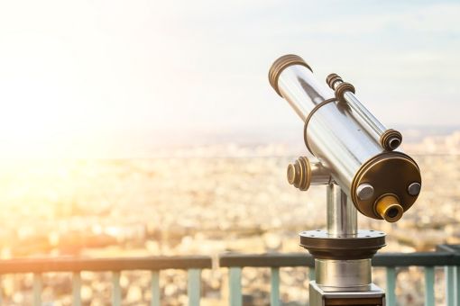 vintage styled telescope