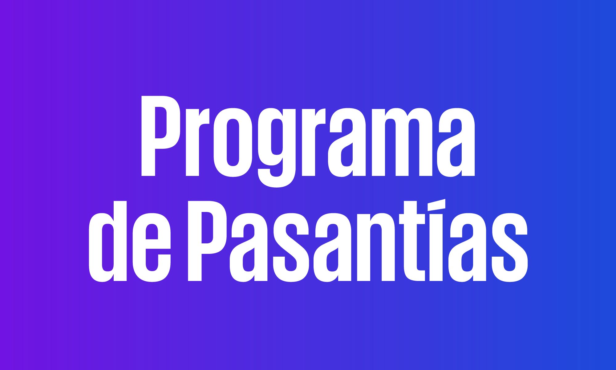 Programa de pasantías