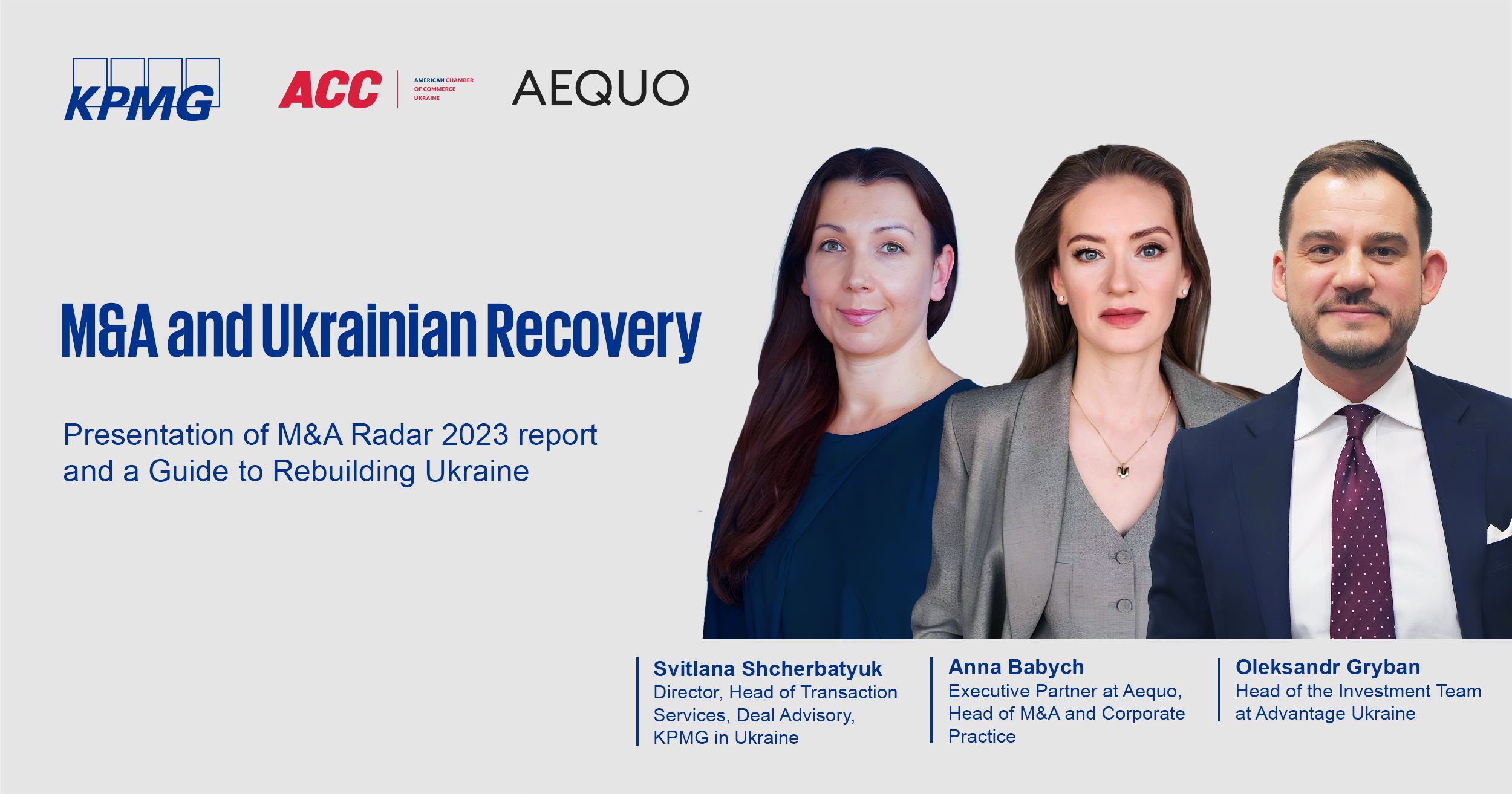 M&A and Ukrainian Recovery. Presentation of M&A Radar 2023 and a Guide to Rebuilding Ukraine