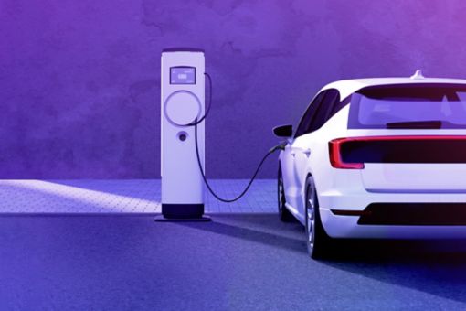 White electric vehicle charging