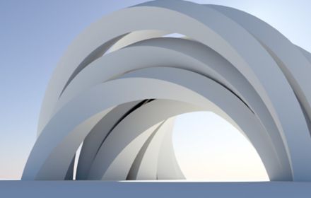 White rounded arch