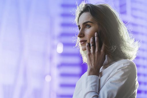 Woman doing business