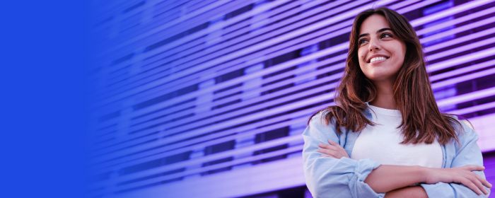 woman standing in front of building