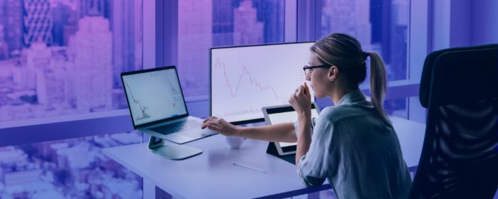 Person working on a screen