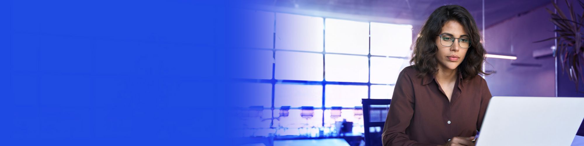 woman working on laptop