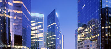 Composite image; all led displays on facades of buildings are made by EschCollection.