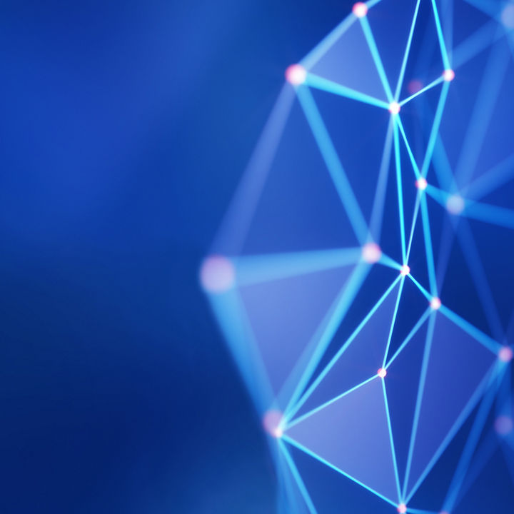 Polygon graphic blue