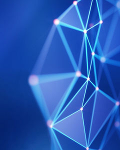 Polygon graphic blue