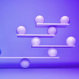 Abstract imagen sphere in balance