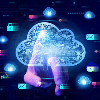 Cloud technology computing network. Backup and data storage. Networking and digital online service concept.Edge technology.