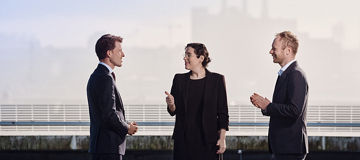 colleagues on a roof