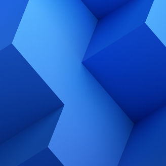 Abstract 3d render, blue geometric background design with cubes