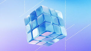 3d rendered Rubik's cube