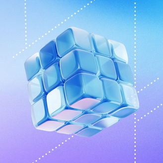 3d rendered Rubik's cube