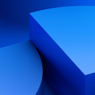 Abstract 3d render, blue background design with geometric shapes