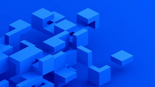 Blue abstract square