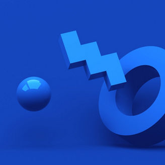 Abstract 3d render, modern geometric background, graphic design