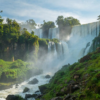 View point of Iguazu falls, Argentina