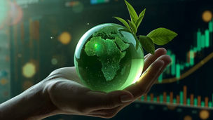 Sustainable business and eco friendly investing concept background