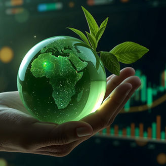 Sustainable business and eco friendly investing concept background