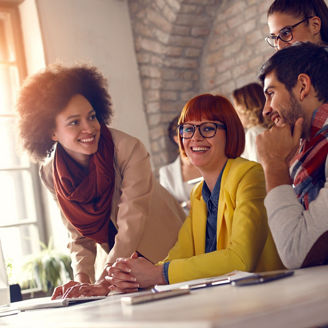 Young professionals working together