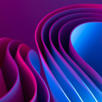 Colorful motion elements with neon led illumination. Abstract futuristic background.