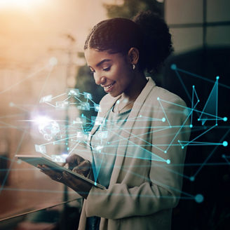 people working looking at papers