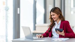 women doing tax work 