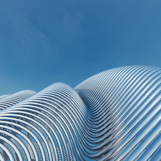 Futuristic architecture background 3d render