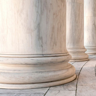 Base of Ionic Columns at Jefferson Memorial in Washington DC