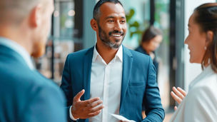 businessman smiling