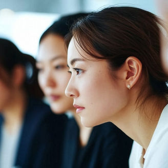 Focused professional in a corporate setting