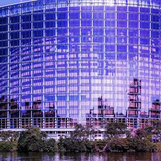 A building next to the lake