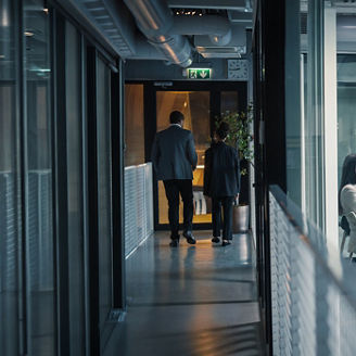 Some colleagues discussing in a meeting room