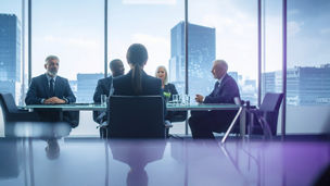 Group of people sitting in a meeting room