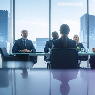 Group of people sitting in a meeting room