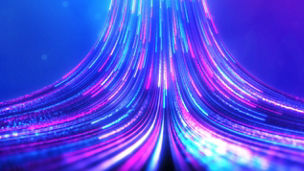 Linhas curvas de luz