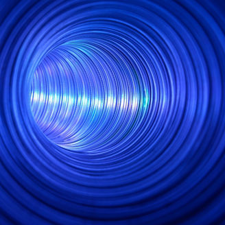 Abstract image of a blue vortex