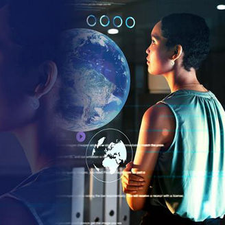 Customer using phone