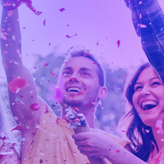 Happy students celebrating